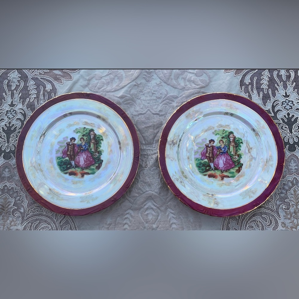 Two Regency Dinner Plates